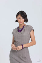 Load image into Gallery viewer, Shopaholic Season Purple Necklace & Shopaholic Showdown Purple Bracelet 2 Piece Set