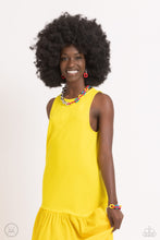 Load image into Gallery viewer, Contrasting Couture - Red Necklace & Candid Contrast - Red Bracelet 2 Piece Set