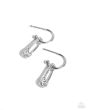 Load image into Gallery viewer, Safety Pin Style - White Necklace & Safety Pin Sentiment - White Earrings 2 Piece Set