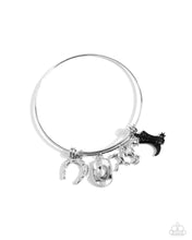 Load image into Gallery viewer, Boot Scootin Necklace, Rodeo Royalty Earrings & Western Waltz Bracelet - Piece Set - Black