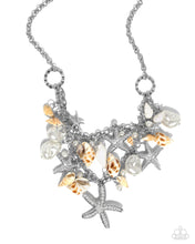 Load image into Gallery viewer, Seashell Shanty - White Necklace & Seashell Song - White Bracelet 2 Piece Set