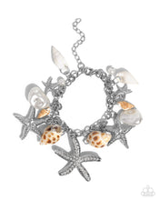 Load image into Gallery viewer, Seashell Shanty - White Necklace & Seashell Song - White Bracelet 2 Piece Set