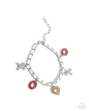 Load image into Gallery viewer, Complete Look - Necklace Courting Change - Red & Earring: XOXO Stream - Red