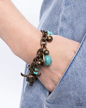 Load image into Gallery viewer, Complete Look - Necklace: Wild West Whimsy - Brass & Bracelet: Wild West Wardrobe - Brass