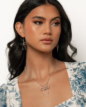 Load image into Gallery viewer, Complete Look - Necklace - Coquette Chic - Silver & Earring - Coquette Candidate - Silver
