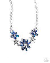 Load image into Gallery viewer, Complete Look - Necklace: Floral Feature - Blue & Bracelet: Floral Factor - Blue
