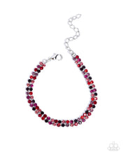 Load image into Gallery viewer, Complete Look - Choker Necklace: Terrific Trio - Red &
Bracelet: Thrilling Trio - Red