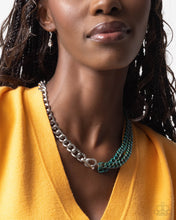 Load image into Gallery viewer, Complete Look - Necklace: Iridescent Icon - Green &
Bracelet: Tourist Twists - Green
