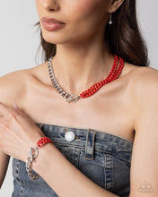 Load image into Gallery viewer, Complete Look - Necklace: Iridescent Icon - Red &
Bracelet: Tourist Twists - Red