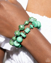 Load image into Gallery viewer, Complete Look- Necklace: Shape Shifting Sense - Green & Bracelet: Shape Shifting Season - Green