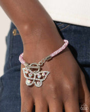 Load image into Gallery viewer, On SHIMMERING Wings - Pink Necklace & Aerial Appeal - Pink Bracelet