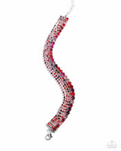 Load image into Gallery viewer, Chic Connection - Red Necklace & Serendipitous Strands - Red Bracelet 2 Piece Set