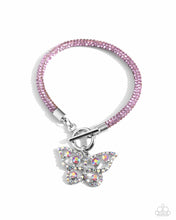 Load image into Gallery viewer, On SHIMMERING Wings - Pink Necklace & Aerial Appeal - Pink Bracelet