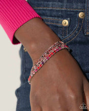 Load image into Gallery viewer, Chic Connection - Red Necklace & Serendipitous Strands - Red Bracelet 2 Piece Set