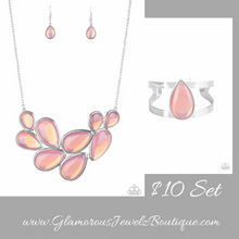 Load image into Gallery viewer, Iridescently Irresistible Necklace & Optimal Opalescence Cuff-Pink Set