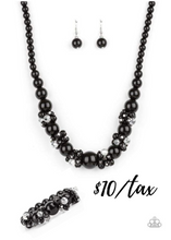 Load image into Gallery viewer, All Dolled UPSCALE Necklace & Upcycled Upscale Bracelet - Black