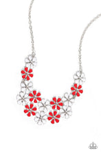 Load image into Gallery viewer, Floral Fever - Red Necklace &amp; Floral Fair - Red Bracelet
