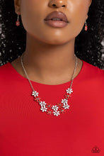 Load image into Gallery viewer, Floral Fever - Red Necklace &amp; Floral Fair - Red Bracelet
