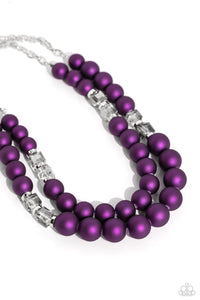Shopaholic Season Purple Necklace & Shopaholic Showdown Purple Bracelet 2 Piece Set
