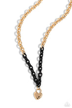 Load image into Gallery viewer, Locked Down - Black Necklace &amp; Locked and Loved - Black Bracelet - 2- Piece Set

