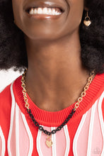 Load image into Gallery viewer, Locked Down - Black Necklace &amp; Locked and Loved - Black Bracelet - 2- Piece Set
