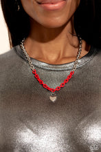 Load image into Gallery viewer, Locked Down - Red Necklace &amp; Bracelet Set
