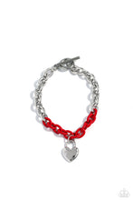 Load image into Gallery viewer, Locked Down - Red Necklace &amp; Bracelet Set
