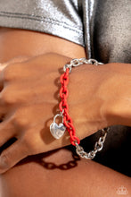 Load image into Gallery viewer, Locked Down - Red Necklace &amp; Bracelet Set
