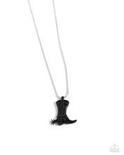Load image into Gallery viewer, Boot Scootin Necklace, Rodeo Royalty Earrings &amp; Western Waltz Bracelet - Piece Set - Black
