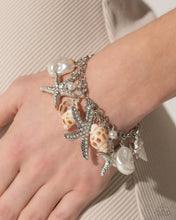 Load image into Gallery viewer, Seashell Shanty - White Necklace &amp; Seashell Song - White Bracelet 2 Piece Set
