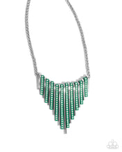 Load image into Gallery viewer, Complete Look - Fashionable Fringe - Green &amp;
Bracelet: Colored Cameo - Green
