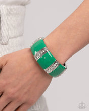 Load image into Gallery viewer, Complete Look - Fashionable Fringe - Green &amp;
Bracelet: Colored Cameo - Green
