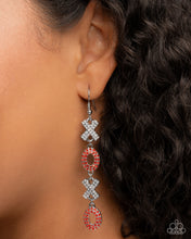 Load image into Gallery viewer, Complete Look - Necklace Courting Change - Red &amp; Earring: XOXO Stream - Red
