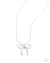 Load image into Gallery viewer, Complete Look - Necklace - Coquette Chic - Silver &amp; Earring - Coquette Candidate - Silver
