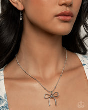 Load image into Gallery viewer, Complete Look - Necklace - Coquette Chic - Silver &amp; Earring - Coquette Candidate - Silver
