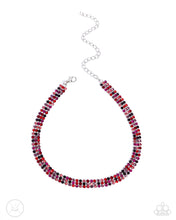 Load image into Gallery viewer, Complete Look - Choker Necklace: Terrific Trio - Red &amp; 
Bracelet: Thrilling Trio - Red
