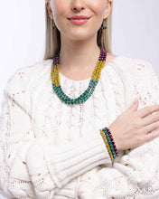 Load image into Gallery viewer, Complete Look - Necklace -  Trendy Trio - Green &amp; 
Bracelet - Trendy Trifecta - Green
