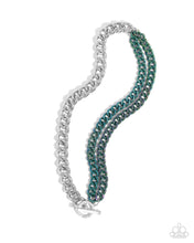 Load image into Gallery viewer, Complete Look - Necklace: Iridescent Icon - Green &amp; 
Bracelet: Tourist Twists - Green
