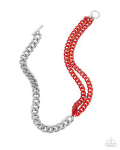 Load image into Gallery viewer, Complete Look - Necklace: Iridescent Icon - Red &amp; 
Bracelet: Tourist Twists - Red

