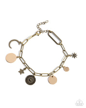 Load image into Gallery viewer, Complete Look - Necklace - Astral Ambience - Brass &amp; Bracelet - Astral Alias - Brass
