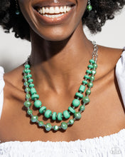 Load image into Gallery viewer, Complete Look-  Necklace: Shape Shifting Sense - Green &amp; Bracelet: Shape Shifting Season - Green
