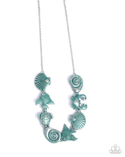 Load image into Gallery viewer, Complete Look - Necklace: Coastal Shelf - Blue &amp; Bracelet: Coastal Cay - Blue
