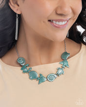 Load image into Gallery viewer, Complete Look - Necklace: Coastal Shelf - Blue &amp; Bracelet: Coastal Cay - Blue
