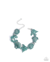 Load image into Gallery viewer, Complete Look - Necklace: Coastal Shelf - Blue &amp; Bracelet: Coastal Cay - Blue
