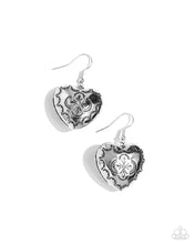 Load image into Gallery viewer, Complete Look Fabricated Finesse - Brown Necklace &amp; Engraved Excitement - Silver Earrings
