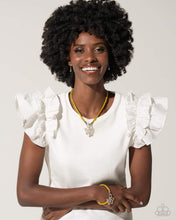 Load image into Gallery viewer, On SHIMMERING Wings - Yellow Necklace &amp; Aerial Appeal - Yellow Bracelet
