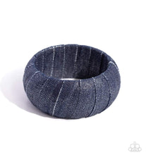 Load image into Gallery viewer, Deconstructed Denim - Blue Necklace, Dauntless Denim - Blue Earrings &amp; Denim Delight  - Blue Bracelet
