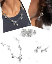 Load image into Gallery viewer, Silver Bow Set with Earrings &amp; Bracelets
