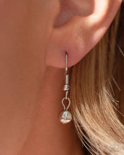 Load image into Gallery viewer, Complete Look - Fabricated Finesse - Black Necklace &amp; Engraved Excitement - Silver Earrings
