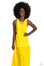 Load image into Gallery viewer, SUN and Fancy Free - Yellow Necklace &amp; SUN Wild - Yellow Earrings 2 Piece Set
